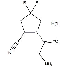 (S)-1-(2-Aminoacetil)-4,4-difluorpirolidinas-2-karbonitrilas Trifluoracetatas CAS Nr.:1448440-51-4