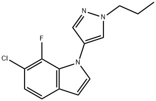 6-Chloras-7-fluor-1-(1-propil-1H-pirazol-4-il)-1H-indolas CAS Nr. : 1782070-67-0